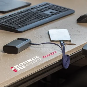 branded magnetic charging cable, Arc RCS recycled Ultra-thin 60W 2 in 1 magnetic cable, bounce creative designs