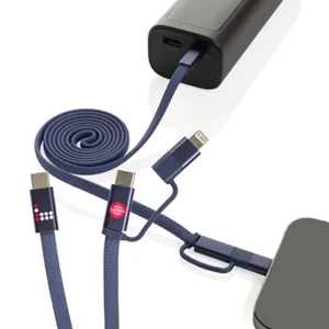 branded magnetic charging cable, Arc RCS recycled Ultra-thin 60W 2 in 1 magnetic cable, bounce creative designs