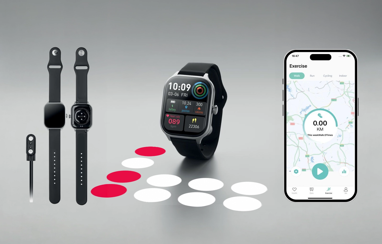 IRTO Smart Wireless Health Watch, branded smart watch, bounce creative designs