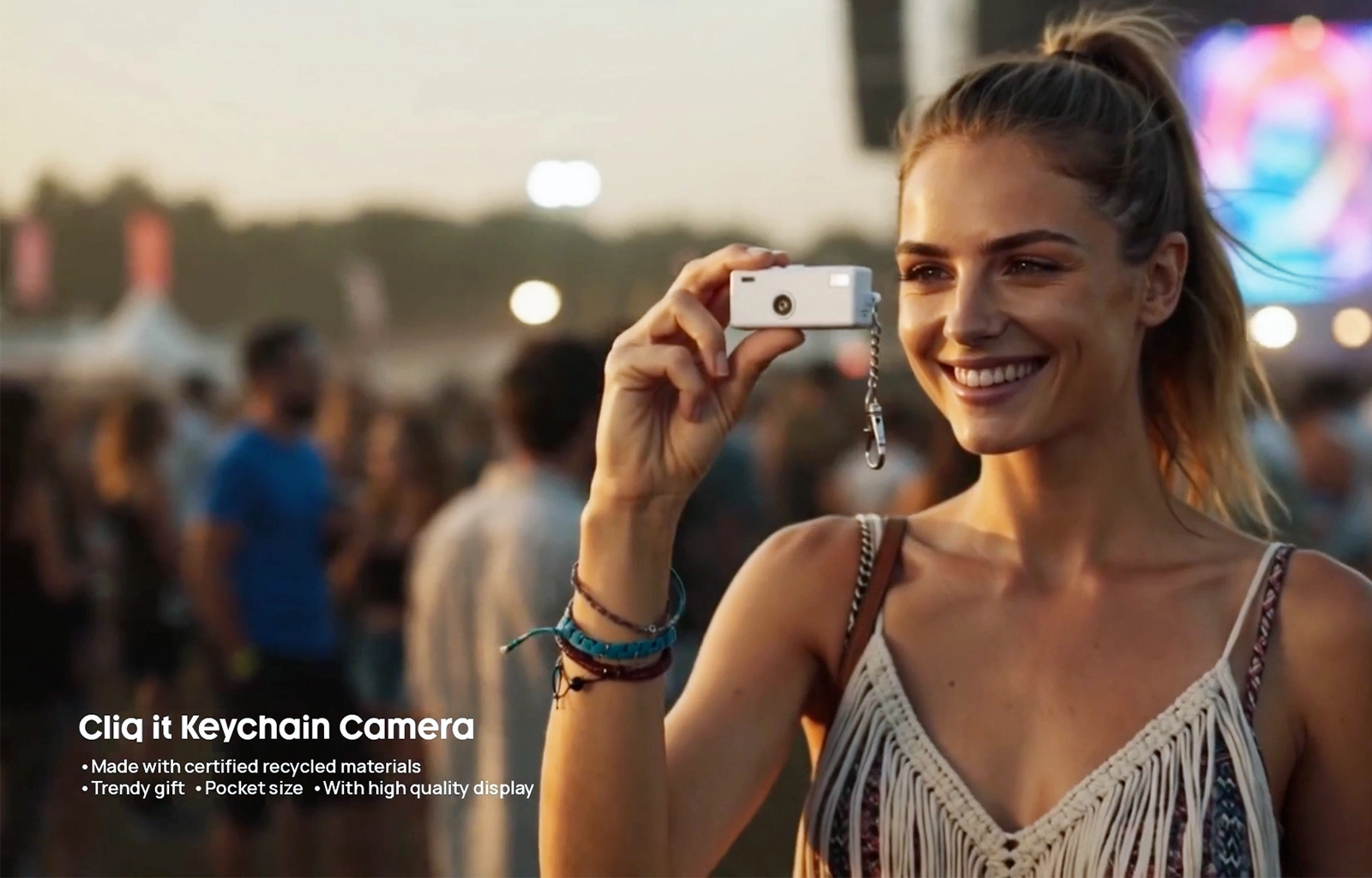Cliq it RCS Recycled Keychain Camera, bounce creative designs