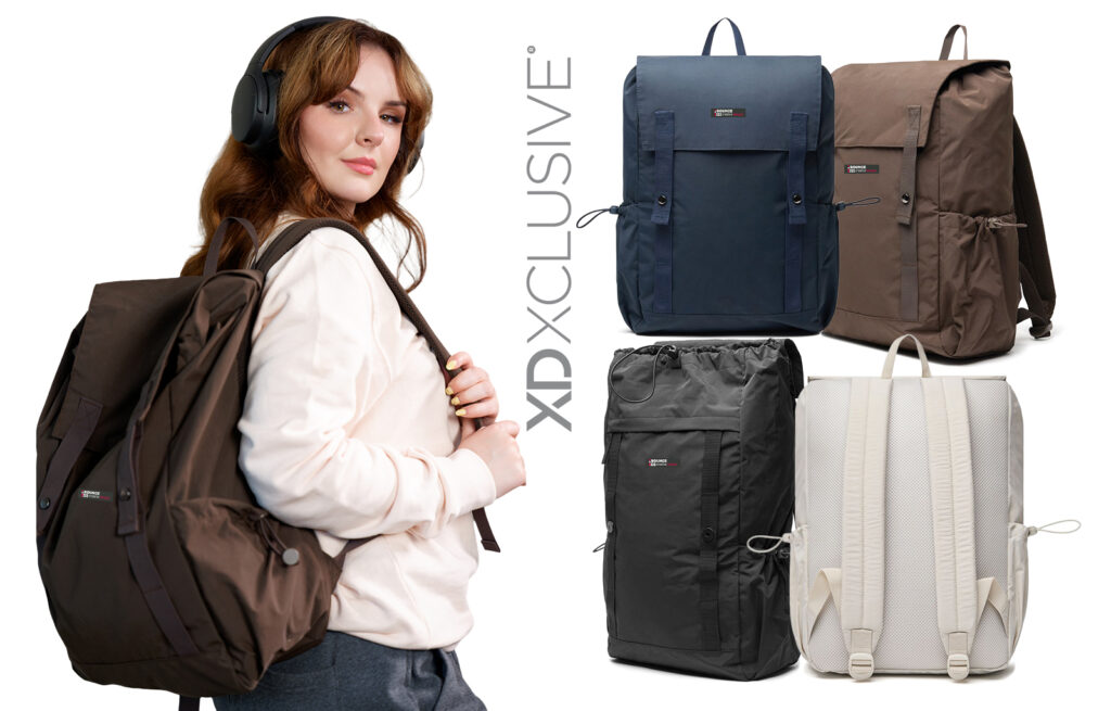 Branded business backpack featuring the Kento Urban RCS Recycled Nylon Everyday Backpack by Bounce Creative Designs
