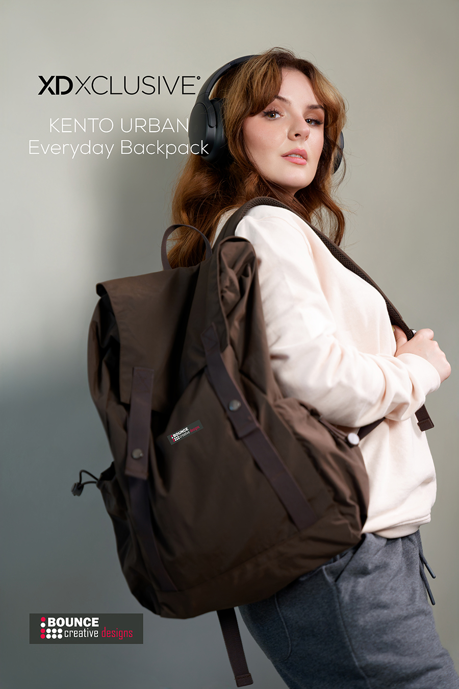 Branded business backpack featuring the Kento Urban RCS Recycled Nylon Everyday Backpack by Bounce Creative Designs