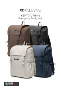 Branded business backpack featuring the Kento Urban RCS Recycled Nylon Everyday Backpack by Bounce Creative Designs