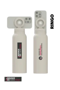 Buy custom branded magsafe water bottles featuring custom company logos, available now from Bounce Creative Designs for corporate gifting and employee rewards.