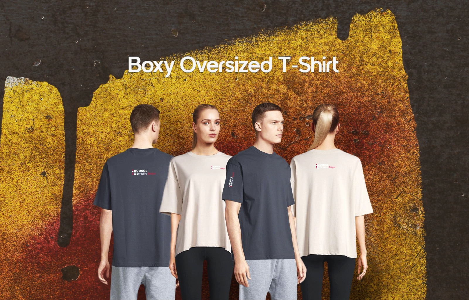 oversized branded T-shirts, sols boxy oversized t-shirt, bounce creative designs