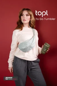 Topl To Go Tumbler with 360 drinking Lid, available from bounce creative designs