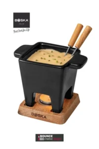 Order the BOSKA Tapas Fondue Nero in bulk with custom laser engraving to elevate commercial restaurant and hotel tabletops.