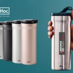insulated custom travel mugs ready for your branding from bounce creative designs.