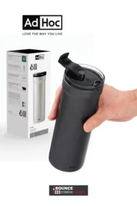 custom travel mugs ready for your branding from bounce creative designs.