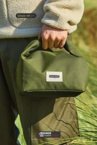 Insulated lunch cooler bag, brandable black and blum bag is available in different colours from bounce creative designs.
