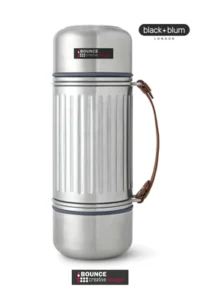 Black and Blum Explorer Flask Duo customized with a corporate logo, available from Bounce Creative Designs.