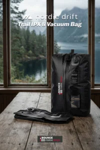 Nordic drift vacuum bag for travelling and commuting from bounce creative designs.