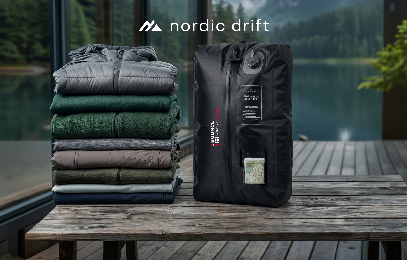 Nordic drift vacuum bag for travelling and commuting from bounce creative designs.