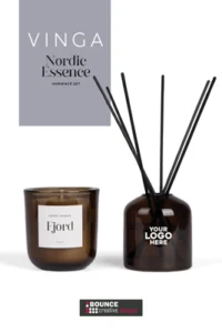 Luxury candle and diffuser gift set, vinga nordic essence from bounce creative designs.