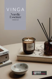 Luxury candle and diffuser gift set, vinga nordic essence from bounce creative designs.