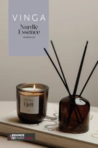 Luxury candle and diffuser gift set, vinga nordic essence from bounce creative designs.