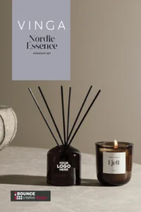 Luxury candle and diffuser gift set, vinga nordic essence from bounce creative designs.