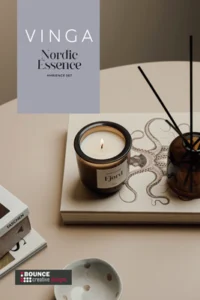 Luxury candle and diffuser gift set, vinga nordic essence from bounce creative designs.