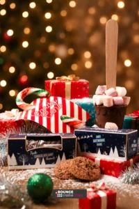 Promotional festive confectionery and custom chocolate hampers designed to delight clients and reward staff.